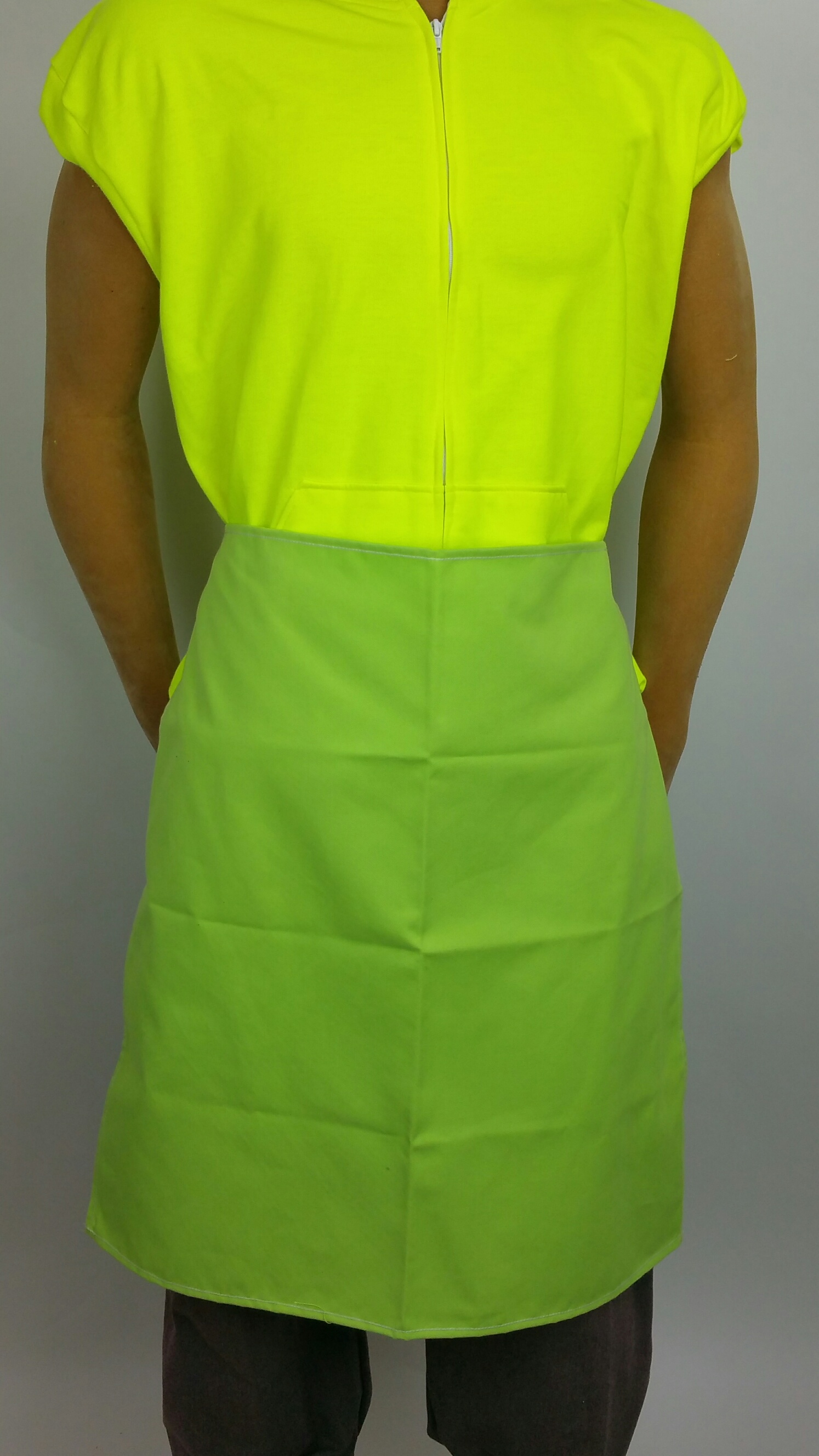 APRON BARRWELD® FR LIME YELLOW 1/2CTN TWILL TAPE - Latex, Supported